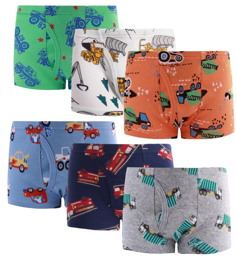 Boboking Little Boys Boxer Briefs Dinosaur Truck Shark Toddler Underwear Multicolor 5/6yrs - Image 1
